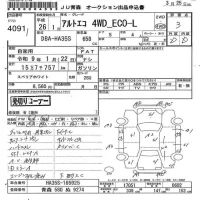 Suzuki ALTO ECO лот № 4091 оценка 3  с аукциона в Японии 6