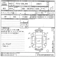 Peugeot 208 лот № 35063 оценка 3.5  с аукциона в Японии 10