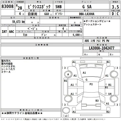 Toyota PIXIS EPOCH  с аукциона в Японии