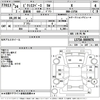 Toyota PIXIS SPACE  с аукциона в Японии