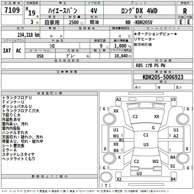 Toyota HIACE VAN  с аукциона в Японии