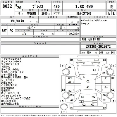 Toyota PREMIO  с аукциона в Японии