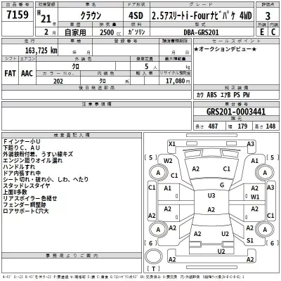 Toyota CROWN  с аукциона в Японии