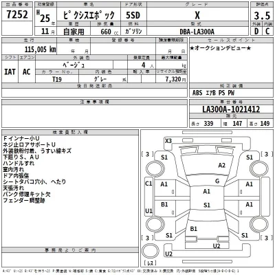 Toyota PIXIS EPOCH  с аукциона в Японии