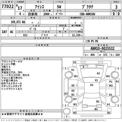 Toyota ISIS  с аукциона в Японии