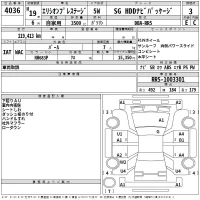 Honda ELYSION лот № 4036 оценка 3  с аукциона в Японии 2
