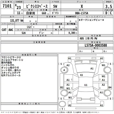 Toyota PIXIS SPACE  с аукциона в Японии
