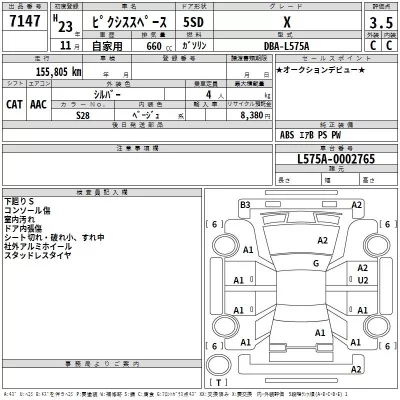 Toyota PIXIS SPACE  с аукциона в Японии