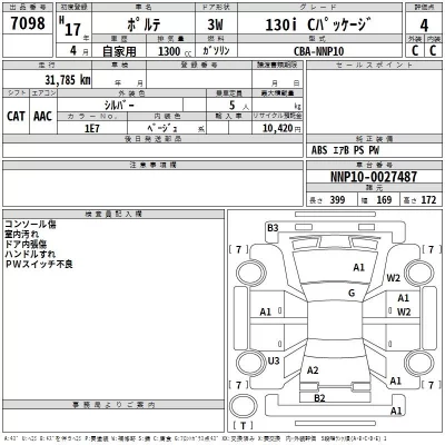 Toyota PORTE  с аукциона в Японии
