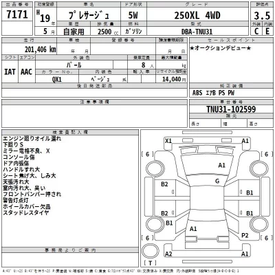 Nissan PRESAGE  с аукциона в Японии