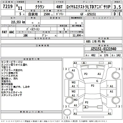 Toyota CROWN  с аукциона в Японии