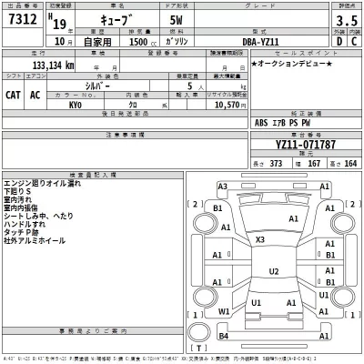 Nissan CUBE  с аукциона в Японии