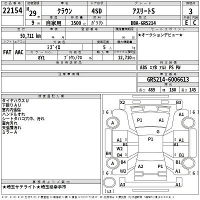 Toyota CROWN  с аукциона в Японии