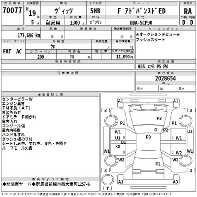 Toyota VITZ  с аукциона в Японии