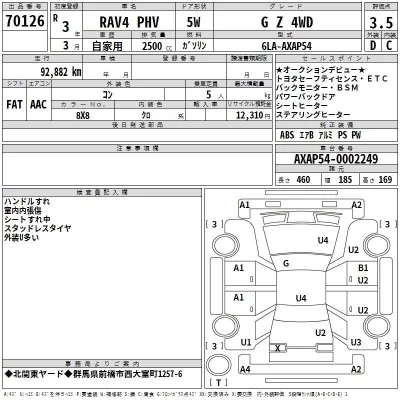 Toyota RAV4  с аукциона в Японии