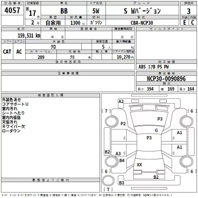 Toyota BB  с аукциона в Японии