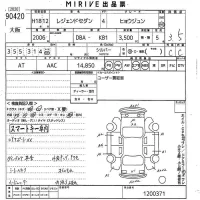 Honda LEGEND лот № 90420 оценка 3.5  с аукциона в Японии 9