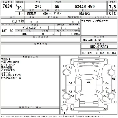 Subaru STELLA  с аукциона в Японии