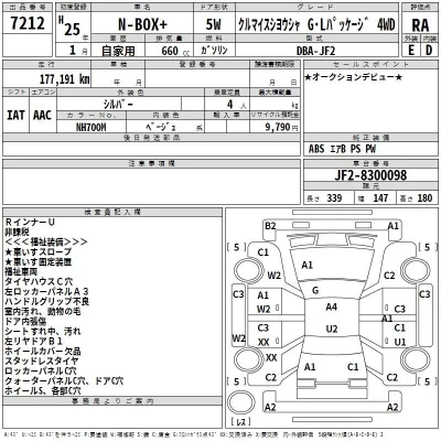 Honda N BOX PLUS  с аукциона в Японии
