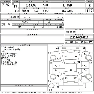 Daihatsu MIRA  с аукциона в Японии