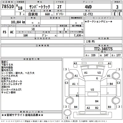 Subaru SAMBAR  с аукциона в Японии