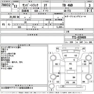 Subaru SAMBAR  с аукциона в Японии