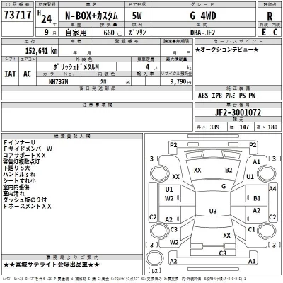 Honda N BOX PLUS  с аукциона в Японии