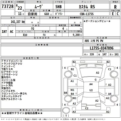Daihatsu MOVE  с аукциона в Японии