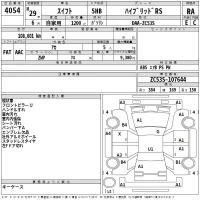 Suzuki SWIFT лот № 4054 оценка RA  с аукциона в Японии 2