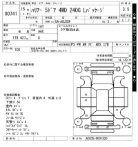 Toyota HARRIER лот № 741 оценка 3.5  с аукциона в Японии 7