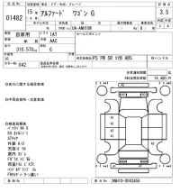 Toyota ALPHARD лот № 1482 оценка 3.5  с аукциона в Японии 8