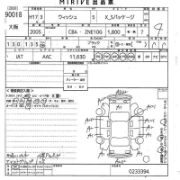 Toyota WISH лот № 90018 оценка 4  с аукциона в Японии 10