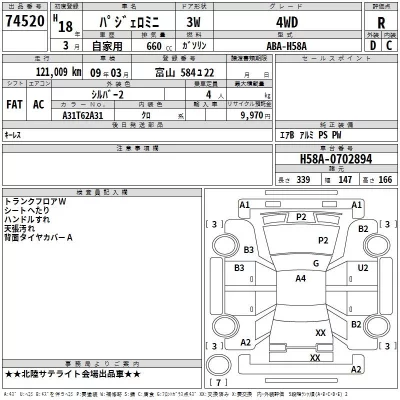 Mitsubishi PAJERO MINI  с аукциона в Японии