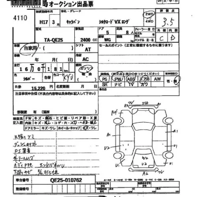 Nissan CARAVAN  с аукциона в Японии