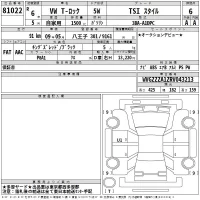 Volkswagen T-ROC лот № 81022 оценка 6  с аукциона в Японии 2