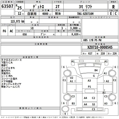 Hino DUTRO  с аукциона в Японии