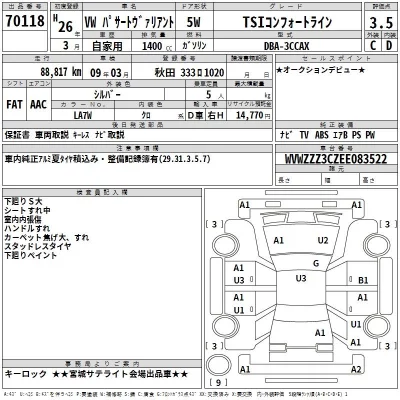 Volkswagen PASSAT VARIANT  с аукциона в Японии