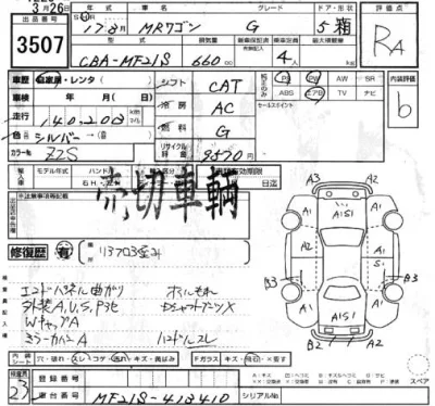 Suzuki MRWAGON  с аукциона в Японии