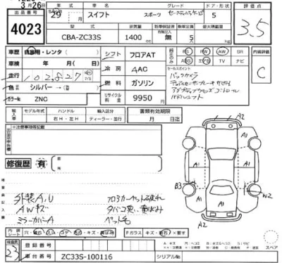 Suzuki SWIFT  с аукциона в Японии