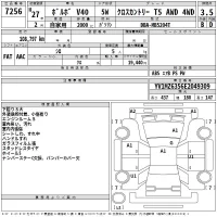 Volvo V40 лот № 7256 оценка 3.5  с аукциона в Японии 2