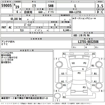 Daihatsu MIRA  с аукциона в Японии