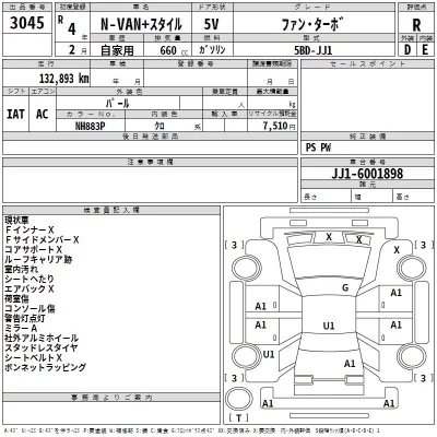 Honda N VAN  с аукциона в Японии