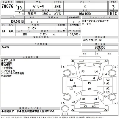 Mazda VERISA  с аукциона в Японии