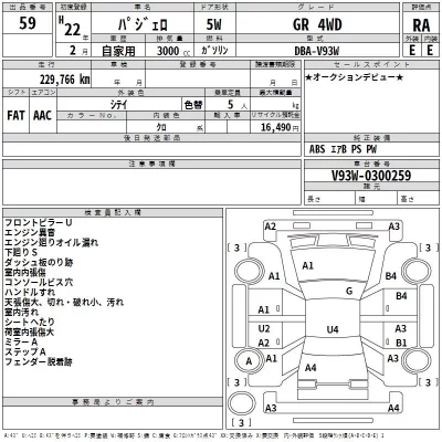 Mitsubishi PAJERO  с аукциона в Японии