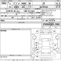 Peugeot 5008 лот № 7002 оценка 4.5  с аукциона в Японии 2