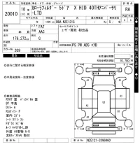 Toyota COROLLA FIELDER лот № 20010 оценка RA  с аукциона в Японии 7