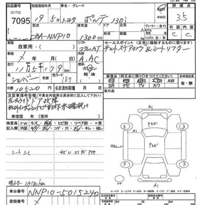 Toyota PORTE  с аукциона в Японии