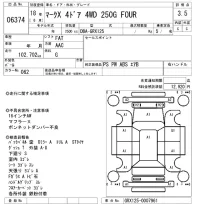 Toyota MARK X лот № 6374 оценка 3.5  с аукциона в Японии 5