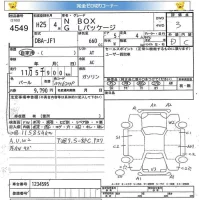 Honda N BOX лот № 4549 оценка 3  с аукциона в Японии 5