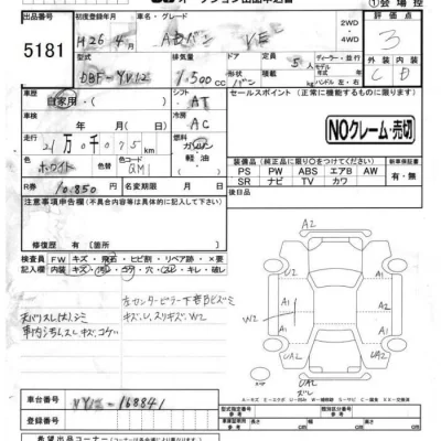 Nissan AD  с аукциона в Японии